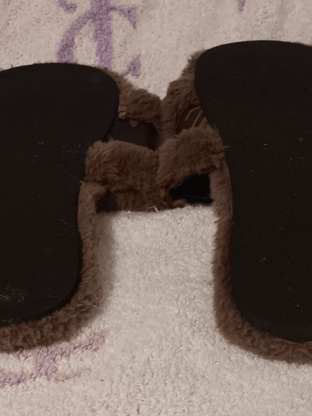 Louis Vuitton Brown Monogram Faux-Fur Slide Sandals - Picture 9 of 9